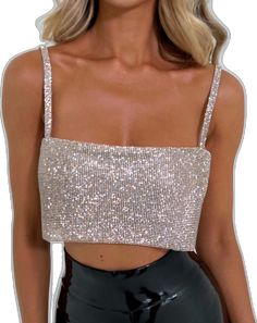 Glamorous Crystal Embellished Evening Tops, Silver Rhinestone Tops For Party, Silver Party Tops With Rhinestones, Silver Rhinestone Party Tops, Silver Rhinestone Evening Top, Elegant Party Tops With Bling, Elegant Tops With Rhinestones For Club, Elegant Rhinestone Tops For Club, Party Tops With Rhinestones