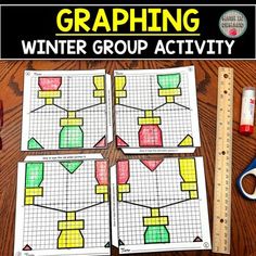 Math in Demand: Winter Mystery Graph Group Activity Plotting Point...