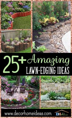 25 amazing lawn edging ideas that are easy to do in the back yard or garden