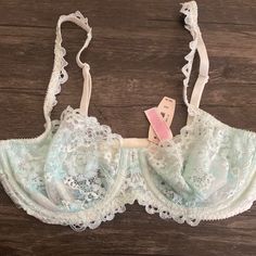 Beautiful Lace Bra By Victoria Secret! Tag Came Off Accidentally After Snapping Pics Will Include Tag When Purchased. 32d Unlined Back Closure Adjustable Straps Small Crystal Accent On Front Underwire Check Out Matching Panties In Closet! I To Discount Bundles! Check Out My Closet For Other Brands Like Victorias Secret, Pink, Bombshell, Lululemon, Bebe, Michael Kors , Swarovski, Balmain, Iso, Aldo, Louis Vuitton, Coach, Gucci, Lilly Pulitzer Fitted Lace Bra In Coquette Style, Fitted Lace Coquette Bra, Coquette Fitted Lace Bra, Fitted Underwire Bra With Lace Trim, Feminine Fitted Bra With Lace Trim, Fitted Lace Trim Underwire Bra, Sheer Feminine Fitted Bra, Feminine Sheer Fitted Bra, Feminine Fitted Sheer Bra