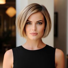 Bob Pendek, Kort Bob, Κούρεμα Bob, Blonde Bob Hairstyles, Chin Length Hair, Bob Haircut For Fine Hair, Bob Hairstyles For Fine Hair, Short Bob Haircuts, Penteado Cabelo Curto