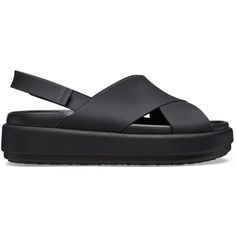 PRICES MAY VARY. Walk an extra mile effortlessly wearing the Crocs Brooklyn Luxe Cross Strap footwear. It features thermoplastic TPU upper, thermoplastic TPU lining, and TPU footbed. A slip-on style, open toe, and thermoplastic PU and rubber midsole offers cushioned Thermoplastic TPU outsole. Walk an extra mile effortlessly wearing the Crocs Brooklyn Luxe Cross Strap footwear. It features thermoplastic TPU upper, thermoplastic TPU lining, and TPU footbed. A slip-on style, open toe, and thermopla Crocs Brooklyn, Black Crocs, Extra Mile, Cross Straps, Women's Sandals, Strap Sandals, Black Sandals, Open Toe, Brooklyn