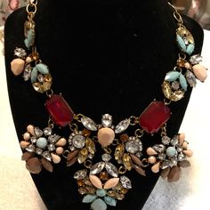 Gorgeous Crystal Costume Necklace And Earring Set Trendy Jeweled Jewelry Perfect As A Gift, Chic Multicolor Jewelry For Gifts, Chic Multicolor Metal Jewelry, Chic Handmade Multicolor Jewelry, Trendy Jeweled Dangle Jewelry, Crystal Costume, Costume Necklace, Costume Necklaces, Vintage Keys