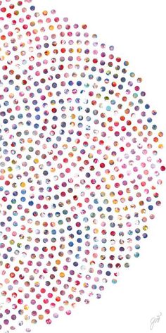 a circle made up of many different colored dots