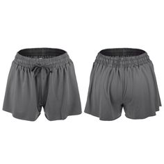 Elevate your workout wardrobe with the Unique Bargains Women's Flowy Running Shorts. Designed for both style and comfort, these high-waisted shorts in dark grey are a versatile addition to your activewear collection.

- **Size**: Large
- **Color**: Dark Grey
- **Material**: Chlorinated Fiber
- **Gender**: Female
- **Age Group**: Adult

These shorts feature a wide, elastic waistband that ensures a secure and comfortable fit, making them perfect for a range of activities from yoga to cycling. The Flowy Running Shorts, Female Features, Workout Wardrobe, Athletic Running, Shorts Casual, Yoga Gym, Grey Material, Gym Yoga, Intense Workout