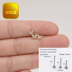 Metal: 14k solid gold, Available Gold color: Yellow gold  Guaranteed Authentic : 14K Solid Gold, Not Gold Plated, Gold filled Stone:  CZ Thickness:0.82mm (20G) Stamp:14k ★Every ear is different, the length of backings that most suitable for your ear will depend on your ear thickness ★Titanium is a very safe metal, so we don't plate it, in order to avoid some people are allergic to the plating material. NOTE The item combined by 14k solid gold and implant grade titanium push in back,  packed in a beautiful Jewelry Box   SHIPPING ADDRESS All the orders will ship to the supplied address through your Etsy Order, Please leave your phone number,will give to carrier for safe deliver. We will not send and replacement parcels due to incomplete or inaccurate address.  PACKING ●Can be Gift packed inc Gold-plated Yellow Gold Ear Climbers, Yellow Gold-plated Single Ear Climber, Tarnish Resistant Silver Cartilage Earrings In 14k Gold Filled, Pierced Yellow Gold-plated Ear Climbers, Pierced Yellow Gold Plated Ear Climbers, Yellow Gold Plated Pierced Ear Climbers, Elegant 14k Gold Cartilage Earrings, Yellow Gold Plated Ear Climbers, 14k Rose Gold Cartilage Earrings With Matching Set