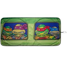 teenage mutant ninja turtles on green lunch bag