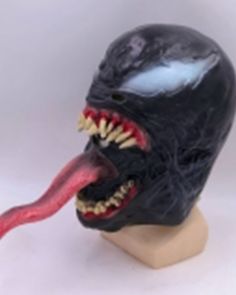 marvel venom cosplay latex mask Black Masks And Prosthetics For Costume Party At Comic-con, Black Masks And Prosthetics For Comic-con Costume Party, Superhero Black Masks And Prosthetics For Halloween, Black Superhero Masks And Prosthetics For Cosplay, Black Superhero Mask For Cosplay Events, Black Superhero Masks For Cosplay Events, Black Masks And Prosthetics For Comic-con Costume, Black Superhero Cosplay Masks, Black Horror Masks And Prosthetics For Halloween