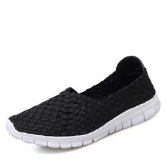 Majo Women's Comfortable Knitted Walking Shoes | Ultrasellershoes.com – Ultra Seller Shoes Casual Comfortable Slip-ons For Fall, Casual Stretch Slip-on Sneakers With Cushioned Footbed, Casual Black Slip-on Sneakers For Spring, Breathable Black Slip-on Sneakers For Spring, Spring Breathable Slip-ons With Flat Heel, Casual Stretch Slip-ons With Round Toe, Casual Stretch Slip-on Sneakers, Black Comfortable Slip-on Sneakers For Spring, Comfortable Black Slip-on Sneakers For Spring