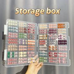 Nail box upgrade/Add on Perfect for keeping your press on nails safe, clean and organized.  empty storage box no nails included Two options: 1. Small size box (can fit 15-17 sets) **FREE DOUBLE SIDED TAPE STRIPS INCLUDED30 strips) Length*Width*Height 6.25*9.875*1.375 inch 24*16*3cm 2. Large size box (can fit 30 sets) **FREE DOUBLE SIDED TAPE STRIPS INCLUDED60 strips) Length*Width*Height 12.2*8.9*0.78 inch 31*22.5*2 cm More information can be found on my Instagram @chuchu_nailstudio. Book Nail Art, Rangement Art, Nail Organization, Nail Box, Nail Plate, Clear Nails, Display Board, Nail Brushes, Nail Art Accessories