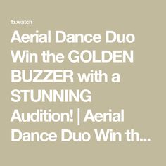 Aerial Dance Duo Win the GOLDEN BUZZER with a STUNNING Audition! | Aerial Dance Duo Win the GOLDEN BUZZER with a STUNNING Audition!
#agt2024 #agt | By Singing Talent | Facebook