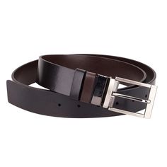 "Buy Black Brown Reversible Leather Belt. Enjoy the double sided fashion with this reversible and adjustable belt anytime and anywhere. It is purely handmade from quality leather that will add to your style. This beautiful belt is great for both formal and casual occasion. It has 1.34\"/34 MM width with a sleek buckle. You can flip the side-from black to brown and vice versa, meaning two styles from single belt. Wear this belt and have an impressive way to flaunt your individuality. Team up this Modern Leather Belt With Metal Pin Buckle, Black Leather Belt Buckles With Metal Pin, Black Leather Belt Buckle With Metal Pin, Business Leather Belt Buckles With Metal Pin, Leather Belt Buckles With Metal Pin For Business, Formal Black Belt With Metal Pin Buckle, Black Metal Pin Buckle Belt, Classic Black Belt With Metal Pin Buckle, Luxury Formal Belt With Metal Pin Buckle