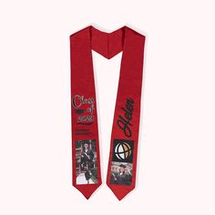 Grad Stoles, Senior Cheerleader, Volleyball Senior Night, Graduation Stoles, Design With Letters, Photo Class, Graduation Gown, Graduation Stole, Senior Gifts