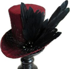 Gothic High Crown Costume Hat For Cosplay, Gothic Costume Hats And Headpieces For Alternative Fashion, Gothic Top Hat For Halloween, Gothic Costume Hats For Halloween, Gothic Hat For Halloween, Gothic High Crown Costume Accessories For Costume Party, Gothic High Crown Costume Accessories For Themed Events, Gothic Halloween Hat For Alternative Fashion, Gothic Hat For Halloween And Alternative Fashion