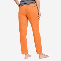 Women's Stretch Legend Wash Pants - Boyfriend | Eddie Bauer Fitted Cotton Pants With 5-inch Inseam, Cotton Chinos With 5-inch Inseam And Pockets, Comfortable Fitted Cotton Bottoms, Everyday Mid-rise Bottoms With Comfort Waistband, Non-stretch Solid Cotton Cargo Pants, Non-stretch Cotton Cargo Pants, Comfortable Fitted Everyday Bottoms, Solid Relaxed Fit Tapered Leg Bottoms, Stretch Cotton Sweatpants With Straight Leg