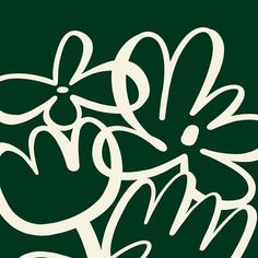 the word love is written in white on a dark green background with flowers and leaves