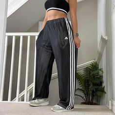 Rare Adidas loose fit straight wide leg soft jersey sweatpants Tracksuit Bottom    It could fit S-XL depending on desired fit, and could be unisex 30" inner leg Seen on size 10uk, 5'4" for reference Low to mid rise waist Good condition joggers sportswear trackie track-pant tracksuit bottom sweatpants casual streetwear baggy pants parachute pants y2k 00s gymwear activewear unisex  56 Casual Adidas Joggers, Relaxed Fit Wide Leg Sportswear Sweatpants, Wide Leg Sweatpants For Sports With Relaxed Fit, Relaxed Fit Wide Leg Sweatpants For Sports, Wide Leg Relaxed Fit Sweatpants For Sports, Baggy Wide Leg Sweatpants For Sportswear, Baggy Wide-leg Sweatpants For Sportswear, Baggy Wide-leg Sportswear Sweatpants, Wide Leg Relaxed Fit Joggers For Gym