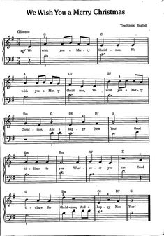 we wish you a merry christmas sheet music for choir and piano with notes in english