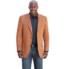 Add a touch of luxury to your look with our velvety smooth KS Signature Suede Blazer. The versatility of the coat allows you to wear with pressed pants or your favorite jeans. Either way, you'll step out in comfort and style. Sports Jacket Outfit Men, Sports Jacket Outfit, Jacket Outfit Men, Business Casual Suit, Casual Suit Jacket, Business Jacket, Suede Blazer, Mens Sport Coat, Slim Fit Blazers