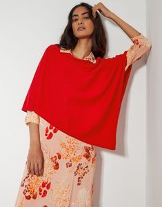 Carly Poncho Red | Ponchos | Monsoon UK.