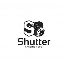 a camera logo with the word shutterr on it's left side and an image of