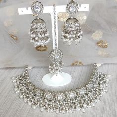 Silver Indian Jewelry Set, Nikkah Jewellery, Choker Sets, Desi Jewelry, Glittery Wallpaper