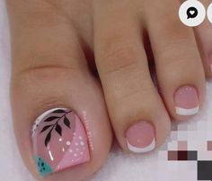 Art Deco Nails, French Manicure Nails, Cute Toe Nails, Cute Toes, Toe Nail Designs, Pedicure Nails, French Manicure, Nail Manicure