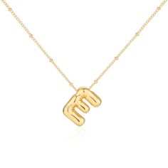 PRICES MAY VARY. 【Bubble Initial Pendant Necklace】: You can choose the letters associated with your name, family and friends. This is a meaningful gift for your loved ones, wearing a monogrammed initial necklace is a classic way to show your personality 【Cute Letter Necklace Design】: 18K gold plating ensures the necklace is long lasting and durable, solid pendant adds texture, and the pendant is punched with small holes to allow the chain to move freely. Necklace is 16.5"+2" adjustable chain 【Pe Alphabet Necklace, Bubble Necklaces, Trending Necklaces, Dainty Pendant, Initial Pendant Necklace, Necklace Design, Heart Shape Pendant, Letter Pendants, Delicate Jewelry