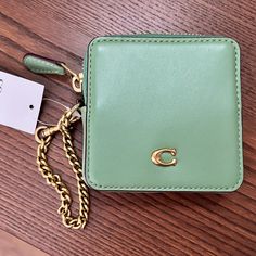 New Small Soft Green Wristlet, Perfect For Airpods/Earbuds Or A Few Cards And Chapstick. Dimensions: 3/4" X 3 3/4" X 1" Smoke Free Home. Please No Lowball Offers. Happy To Answer Questions Or Provide Additional Photos. Coach Wallet With Zipper Pouch As Gift, Coach Rectangular Coin Purse For Everyday Use, Classic Rectangular Wristlet Perfect As A Gift, Classic Rectangular Wristlet As Gift, Classic Rectangular Wristlet For Gift, Coach Bifold Coin Purse Gift, Rectangular Coach Coin Purse For Gift, Coach Coin Purse With Zipper Closure As Gift, Green Pouch Wristlet For Daily Use