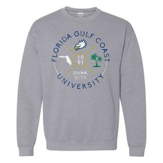 DESCRIPTION Show your FGCU Pride in this great Licensed sweatshirt! Whether you are tailgating at a FGCU football game, or in the stands cheering on the Eagles Basketball team. Show off your FGCU Pride in this sweatshirt. A great addition to your wardrobe. A Unisex Fit, perfect for adult Men and Women. Available in S - 3XL This shirt runs true to size and is pre-shrunk. Great for Christmas gifts, birthdays or just to treat yourself to a great graphic tee.  Regular Fit: Not too slim, not too loos Collegiate Sweatshirt With Team Logo For Football Season, Collegiate Style Sweatshirt With Team Logo For Football Season, Collegiate Sweatshirt With Team Logo, Collegiate Style Sweatshirt For Sports Events, Team Spirit Sweatshirt With Logo Print For Fans, Collegiate Sweatshirt With Team Logo For Sports Events, Fan Gear Sweatshirt With Logo Print, Game Day Fan Apparel Sweatshirt In Athletic Heather, Team Spirit Logo Print Sweatshirt For Game Day