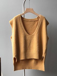 uoozee Retro Sweater, Leisure Fashion, Color Coffee, Fashion Seasons, Denim Coat, Knit Vest, Vest Top, One Piece Swimwear, Long Sweaters