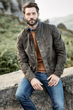 Outdoorsmen Style, Pnw Style, Mens Outdoor Fashion, British Style Men, Outdoorsy Style, Define Your Style, Biker Jacket Men, Waxed Cotton Jacket, Biker Jackets