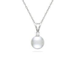 14614 - 14K White Gold - White Akoya Pearl Pendant Wedding 2024, Akoya Pearls, Yellow Gold Chain, Yellow Gold Pendants, Fine Jewels, Pearl Pendant, Gold Pendant, Gold Chain, Gold Chains