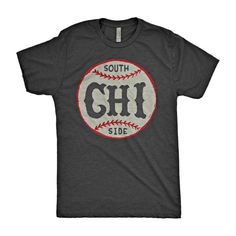 Chicago White Sox South Side T-Shirt Retro Sports Event T-shirt With Team Logo, Retro T-shirt With Team Logo For Sports Events, Crew Neck T-shirt With Screen Print For Sports Events, Vintage Team Logo T-shirt For Fans, Collegiate T-shirt With Lettering For Sports Events, Vintage T-shirt For Sports Season Fan Gear, Vintage Fan Gear T-shirt For Sports Season, Vintage Team Logo T-shirt For Streetwear, Vintage T-shirt With Team Name For Fans