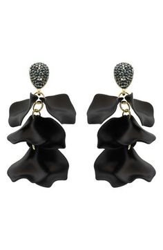 Sculptural petals cascade from your lobes in drop earrings that elevate evening ensembles. 3" drop 1 1/2" width Plastic/glass/14k-gold plate Imported Plastic Glass, Fashion Jewelry Earrings, Gorgeous Earrings, Tassel Earrings, Gold Plate, Jewelry Earrings, Fashion Jewelry, Nordstrom, Women Jewelry