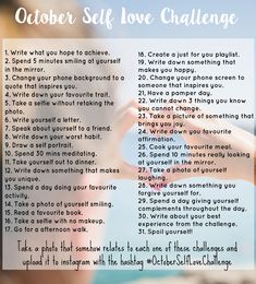 Self Love Challenge, October Challenge, Jennifer Lee, Love Challenge, Wonderful Weekend, Spring Weather, Utila