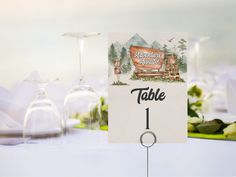 there is a place card on the table