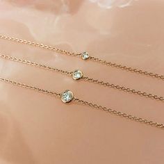 Single Stone Necklace, Staple Necklace, Floating Diamond Necklace, Bezel Bracelet, Minimal Gold, Dainty Diamond Necklace, Bezel Necklace, Diamond Solitaire Necklace, Solid Gold Chains