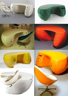 several different types of modern furniture and chairs