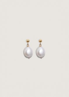 alt=Baroque Pearl Drop Earrings Timeless Oval Pearl Drop Earrings, Refined Pearl Drop Earrings, Minimalist Baroque Pearl Earrings For Formal Occasions, Everyday Elegance Yellow Gold Pearl Drop Earrings, Timeless Pear-shaped Earrings With Pearl Charm, Oval Pearl Drop Earrings In Pearl White, Minimalist Yellow Gold Baroque Pearl Earrings, Refined Pearl Drop Earrings As Gift, Refined Pearl Drop Earrings For Gift