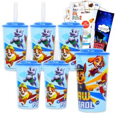 PRICES MAY VARY. Paw Patrol Tumbler Cup Set - Bundle with 6 Paw Patrol Cups with Lids and Straws Plus Secret Life of Pets Stickers, More | Paw Patrol Tumbler with Straw. This Paw Patrol tumbler set includes 6 cups with lids and straws, each with colorful artwork of favorite Paw Patrol characters Chase, Skye, Rubble, and more. Sure to be a hit with Paw Patrol fans of all ages, these Paw Patrol cups are great to use as party favors, party supplies, goodie bag fillers, gift basket fillers, and more Paw Patrol Tumbler, Paw Patrol Cups, Pets Stickers, Paw Patrol Favors, Paw Patrol Party Supplies, Cups With Lids And Straws, Paw Patrol Characters, 4 Birthday, Cups With Lids