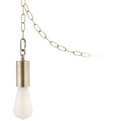 a light that is hanging from a chain