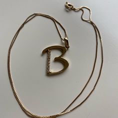 10k Gold Necklace Set With A Letter B Both Real 10k Gold! Please Let Me Know If You Have Any Questions! Gold Necklace Letter, Gold Necklace Set, Letter B, A Letter, 10k Gold, Let Me Know, Necklace Set, Womens Jewelry Necklace, Gold Necklace