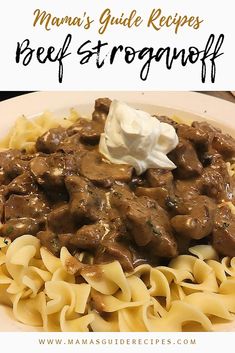 BEEF STROGANOFF Authentic Beef Stroganoff Recipe, Creamy Mushroom Gravy, Homemade Beef Stroganoff, Best Beef Stroganoff, Slow Cooker Beef Stroganoff, Ground Beef Stroganoff