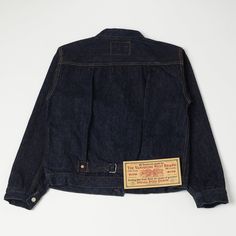 The Vanishing West range of denim by Freewheelers has gained itself an enviable reputation amongst denim purists, and with good reason. This brand put a wealth of knowledge into everything they do, and overlook no detail in the production process. This 1933 Type-I model denim jacket features nuanced detail such as a slightly smaller branded button, which has been lightly coated in anti-rust, and a wider spread collar than other versions. Cut in a short, boxy shape from a rinsed 14oz fabric, this Dark Denim Jacket, Jacket Details, Concept Clothing, The Vanishing, New York Style, Denim Jacket Women, Archipelago, Clothing Co, Dark Denim