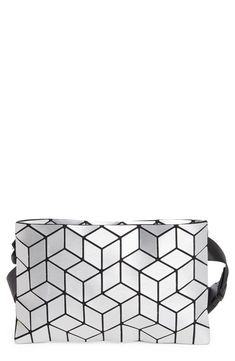 Slanted squares add geometric flair to a convertible bag that can be worn across your body or slung around your waist. 9.5"W x 6"H x 1.5"D
 Synthetic Imported Modern Rectangular Belt Bag For On-the-go, Modern Geometric Shoulder Bag For Travel, Modern Geometric Travel Shoulder Bag, Modern Geometric Shoulder Bag With Adjustable Strap, Modern Geometric Bag With Adjustable Strap, Modern Rectangular Belt Bag With Adjustable Strap, Geometric Bag With Adjustable Strap, Convertible Bags, Belt Bag