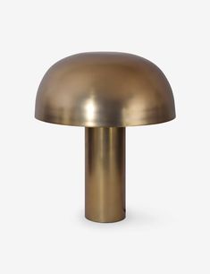 an image of a gold mushroom lamp