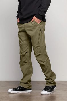 Stretch Tapered Leg Outdoor Pants, Stretch Tapered Leg Pants For Outdoor Activities, Stretch Trousers For Outdoor Activities, Stretch Cargo Pants For Outdoor, Khaki Pants For Outdoor Activities, Khaki Full Length Pants For Outdoor Activities, Full Length Khaki Pants For Outdoor Activities, Outdoor Cargo Pants With Zip Fly, Fitted Khaki Pants For Outdoor