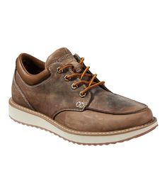 Rugged Lace-up Work Boots With Stitched Sole, Brown Lace-up Sneakers With Reinforced Toe, Rugged Slip-resistant Hiking Boots, Moc Toe Walking Shoes With Vibram Sole, Rugged Leather Walking Shoes For Outdoor Work, Rugged Moc Toe Shoes For Outdoor Work, Rugged Lace-up Sneakers With Reinforced Toe, Rugged Low-top Brown Hiking Boots, Rugged Low-top Leather Hiking Boots