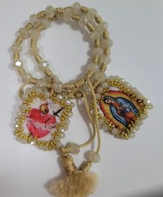 Catholic Religious Bracelet, Our Lady of Guadalupe Bracelet, Protection Bracelet, Religious Jewelry, Virgin Scapular, Handmade Bracelet - Etsy Guadalupe Bracelet, Embroidered Bracelet, Catholic Crafts, Our Lady Of Guadalupe, Lady Of Guadalupe, Protection Bracelet, Religious Jewelry, Handmade Bracelet, Bead Embroidery